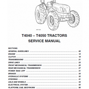 New Holland T4040, T4050 Tractor Service Manual