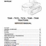 New Holland Tk65, Tk75, Tk76, Tk85, Tk95 Tractor Service Manual
