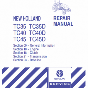 New Holland Tc35d, Tc40d, Tc45d Tractor Service Manual