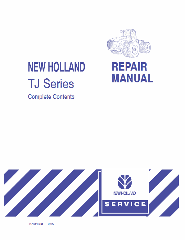 New Holland Tj275, Tj325, Tj375, Tj450 Tractors Service Manual