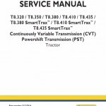 New Holland T8.320, T8.350, T8.380, T8.410, T8.435 Tractor Service Manual