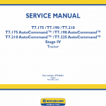 New Holland T7.175, T7.190, T7.210, T7.225 Tractor Service Manual