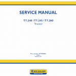 New Holland T7.230, T7.240, T7.245, T7.260, T7.270 Tractor Service Manual