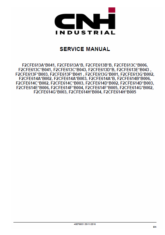 Cursor 9 Tier 4B Final and Stage IV Engine Service Manual