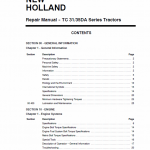 New Holland Tc31, Tc35, Tc40, Tc45 Tractor Service Manual