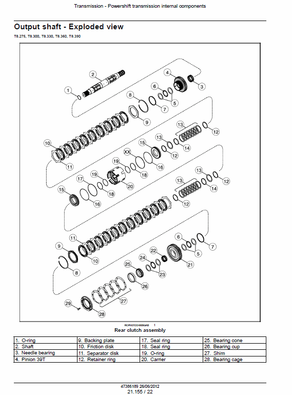 New Holland T8.275, T8.300, T8.330, T8.360, T8.390, T8.420 Tractor Service Manual