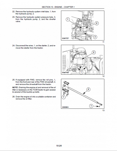 New Holland TC31, TC35, TC40, TC45 Tractor Service Manual