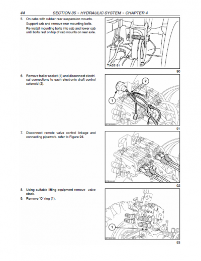 New Holland TM120, TM130, TM140, TM155, TM175, TM190 Tractors Manual