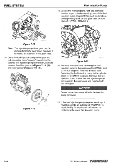 Yanmar 3tnm74f, 3tnv74f, 3tnv80f Engines Repair Service Manual