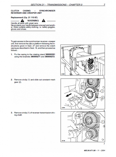 New Holland TD60D, TD70D, TD80D, TD90D, TD95D Tractor Service Manual