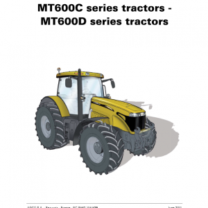 Challenger MT645C, MT655C, MT665C, MT675C, MT685C Tractor Workshop Manual