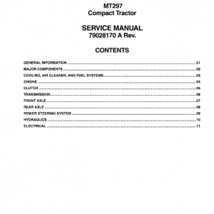 Challenger MT297 Tractor Service Manual