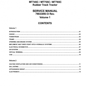 Challenger MT745C, MT755C, MT765C Tractor Service Manual