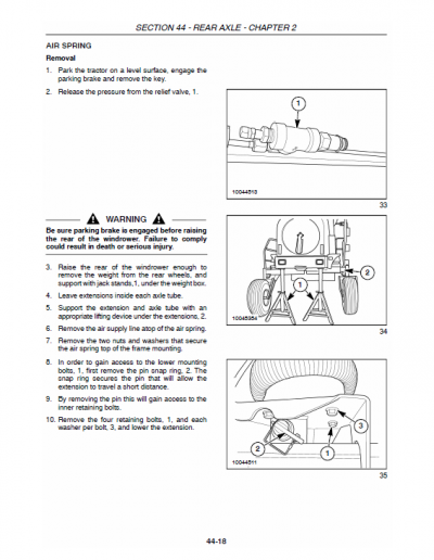 New Holland H8040 Self-Propelled Windrowers Service Manual