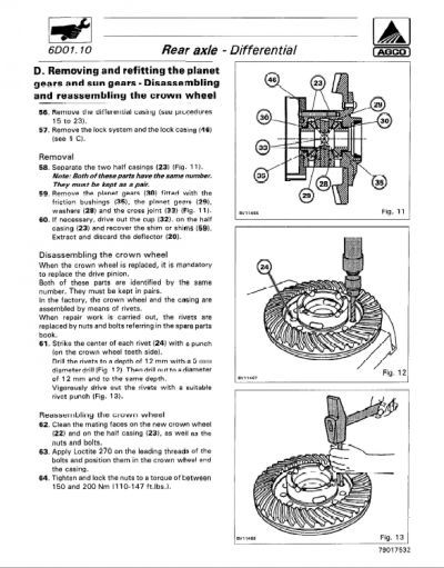 AGCO Allis 9735, 9745 Tractors Service Manual