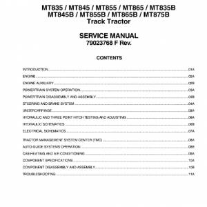 Challenger MT835, MT845, MT855, MT865 Tractor Service Manual