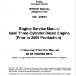 AGCO ST22A Compact Tractor Service Manual