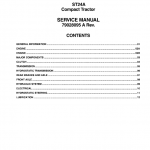 AGCO ST24A Compact Tractor Service Manual