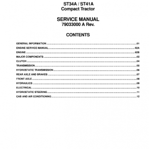 AGCO ST34A, ST41A Tractor Service Manual