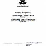 Massey Ferguson 2604H, 2605H, 2606H, 2607H Tractor Service Manual