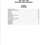 Massey Ferguson 533, 543, 563 Tractor Service Manual