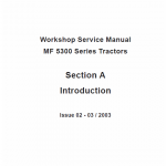 Massey Ferguson 5335, 5340, 5360, 5365 Tractor Service Manual