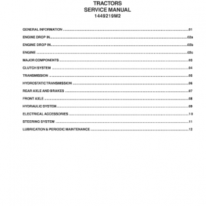 Massey Ferguson 1417, 1423 Tractor Service Manual