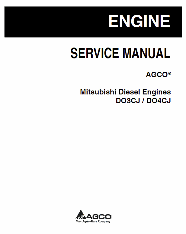 Mitsubishi Diesel Engines DO3CJ and DO4CJ Manual
