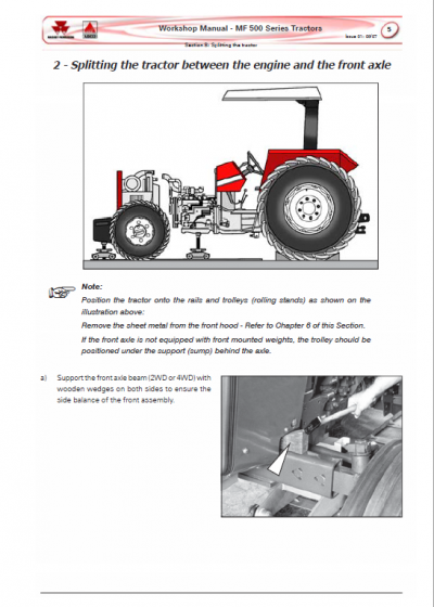 Massey Ferguson 573 583 593 596 Tractor Service Manual 