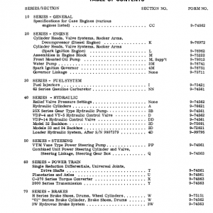 Case W8B, W9B, W10B Loaders Service Manual