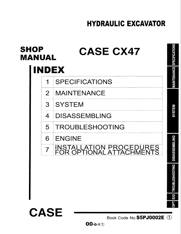 Case CX47 Excavator Service Manual