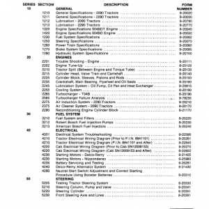 Case 2090, 2290 Tractor Service Manual