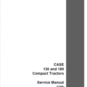Case 130, 180 Tractor Service Manual