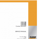 Case CX210B, CX230B, CX240B Crawler Excavator Service Manual