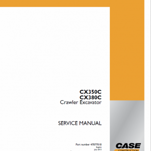 Case CX350C, CX380C Excavator Service Manual