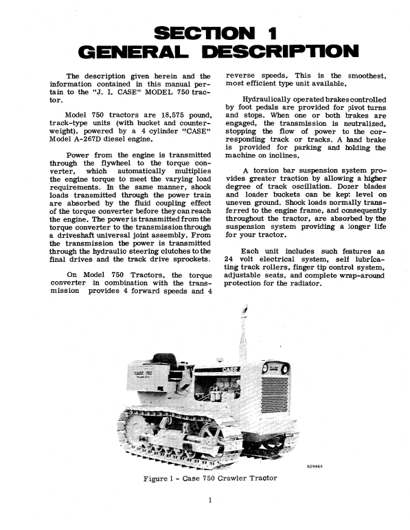 Case 750 Crawler Dozer Service Manual