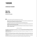 Case 1650K Crawler Dozer Service Manual