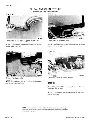 Case 9010 Excavator Service Manual