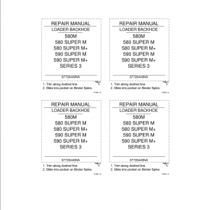 Case 580, 590, Super M and Super M Plus Series 3 Backhoe Manual