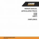 Case 335B, 340B Articulated Truck Service Manual