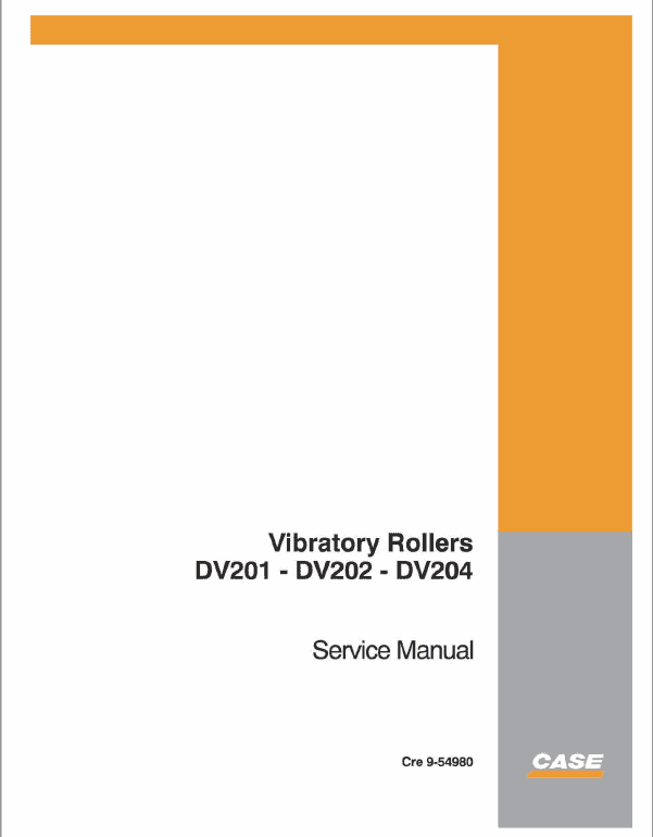 Case DV201, DV202, DV204 Vibratory Rollers Service Manual