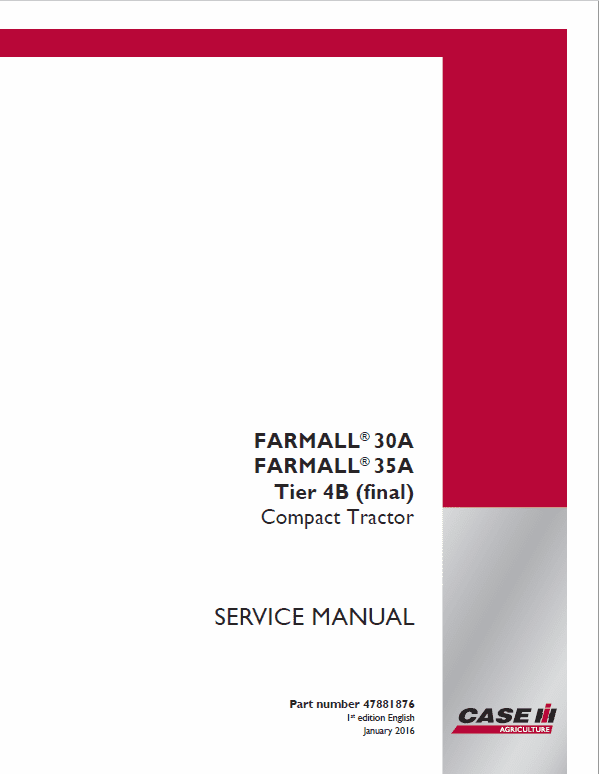 Case Farmall 30A, 35A, 40A Tractor Service Manual