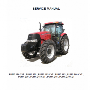 Case Puma 170, 185, 200, 215, 230 Tractor Service Manual