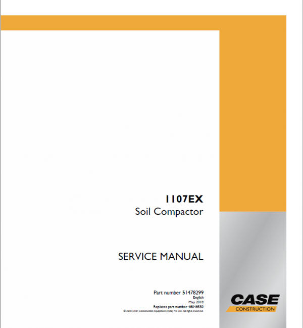 Case 1107EX Soil Compactor Service Manual
