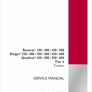 Case 450, 550, 600 Quadtrac Tractor Service Manual
