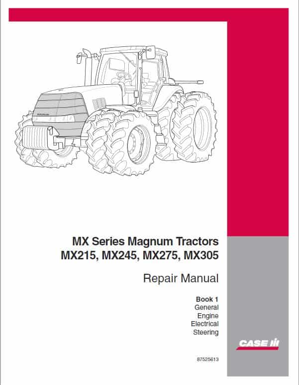 Case MX215, MX245, MX275, MX305 Magnum Tractor Service Manual
