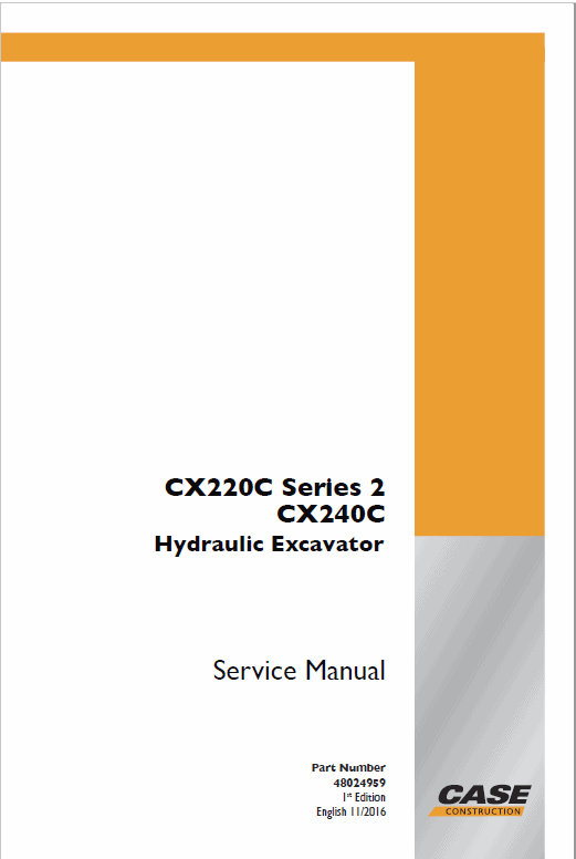 Case CX220C Series 2 Crawler Excavator Service Manual