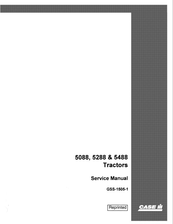 Case 5088, 5288, 5488 Tractor Service Manual