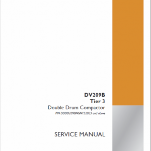 Case DV209B Double Drum Compactor Service Manual