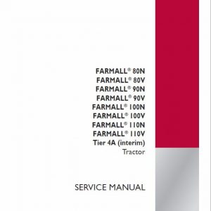 Case Farmall 80N, 90N, 100N, 110N Tractor Service Manual